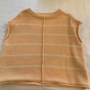 Universal Thread Sleeveless Sweater Crew Stretch Stripe Chunky Knit Small